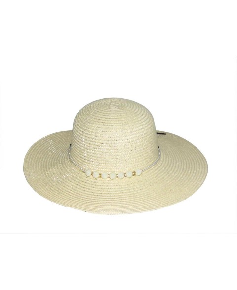 Women's large hat with pearls