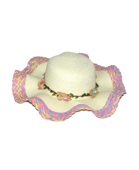 Colorful hat with flowers