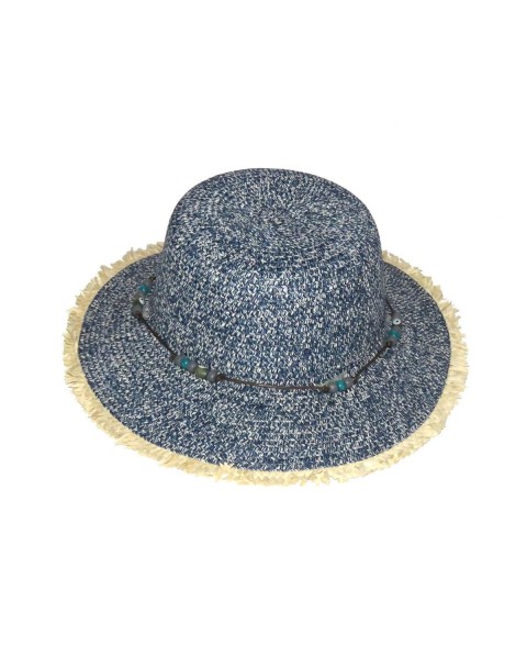 Women's straw hat with eye...