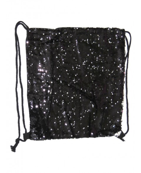 Pouch backpack with sequins