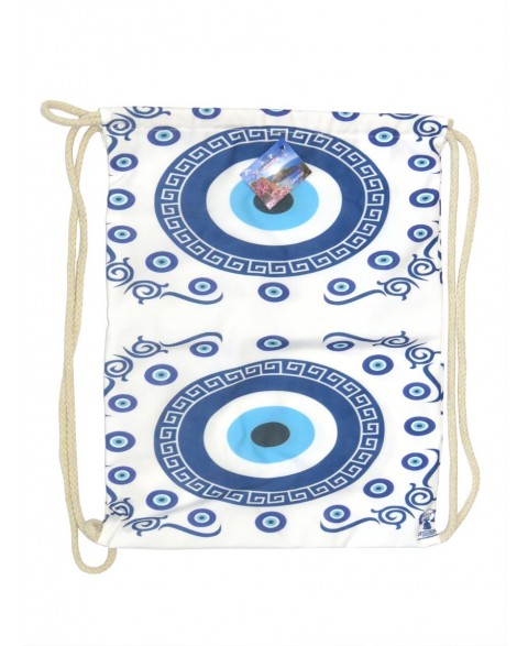 Blue eye pouch backpack