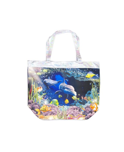 Beach bag with colorful...
