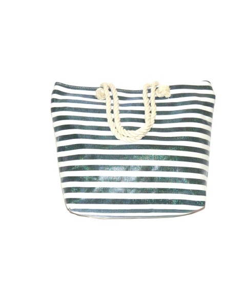 Striped beach bag