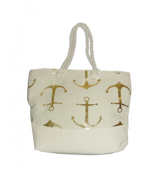 Beach bag with anchors