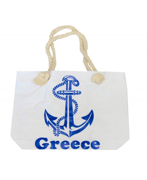 Beach bag with blue anchor