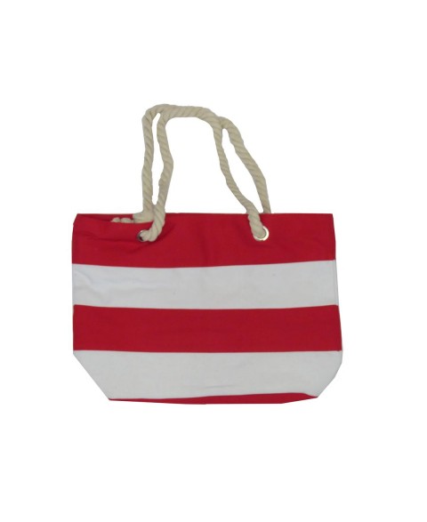Beach bag with thick stripe