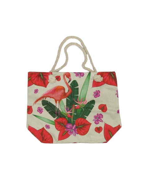 Beach bag with flowers