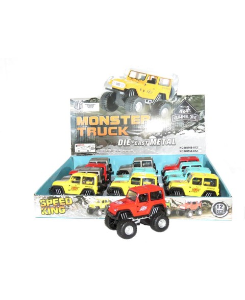 Toy car 4x4 mix colors