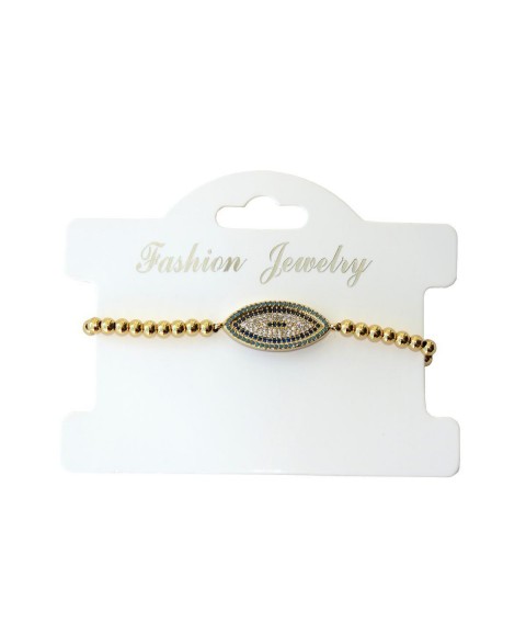 Oval rhinestone bead bracelet