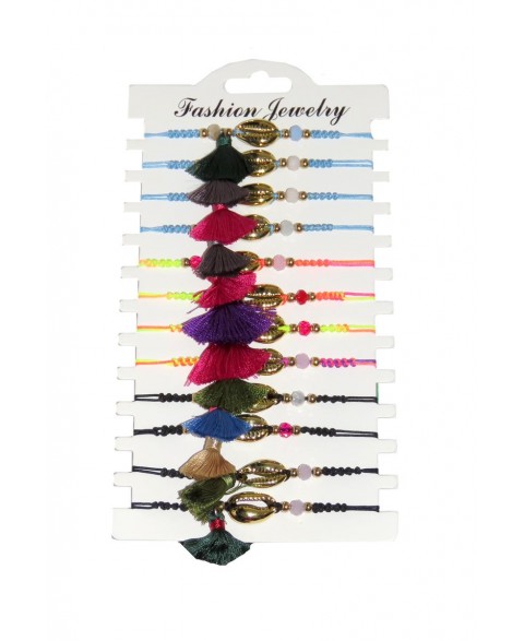 Tassel shell bracelet mixed...