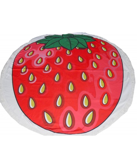 Round strawberry towel