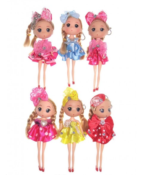 Doll keychain big mix colors